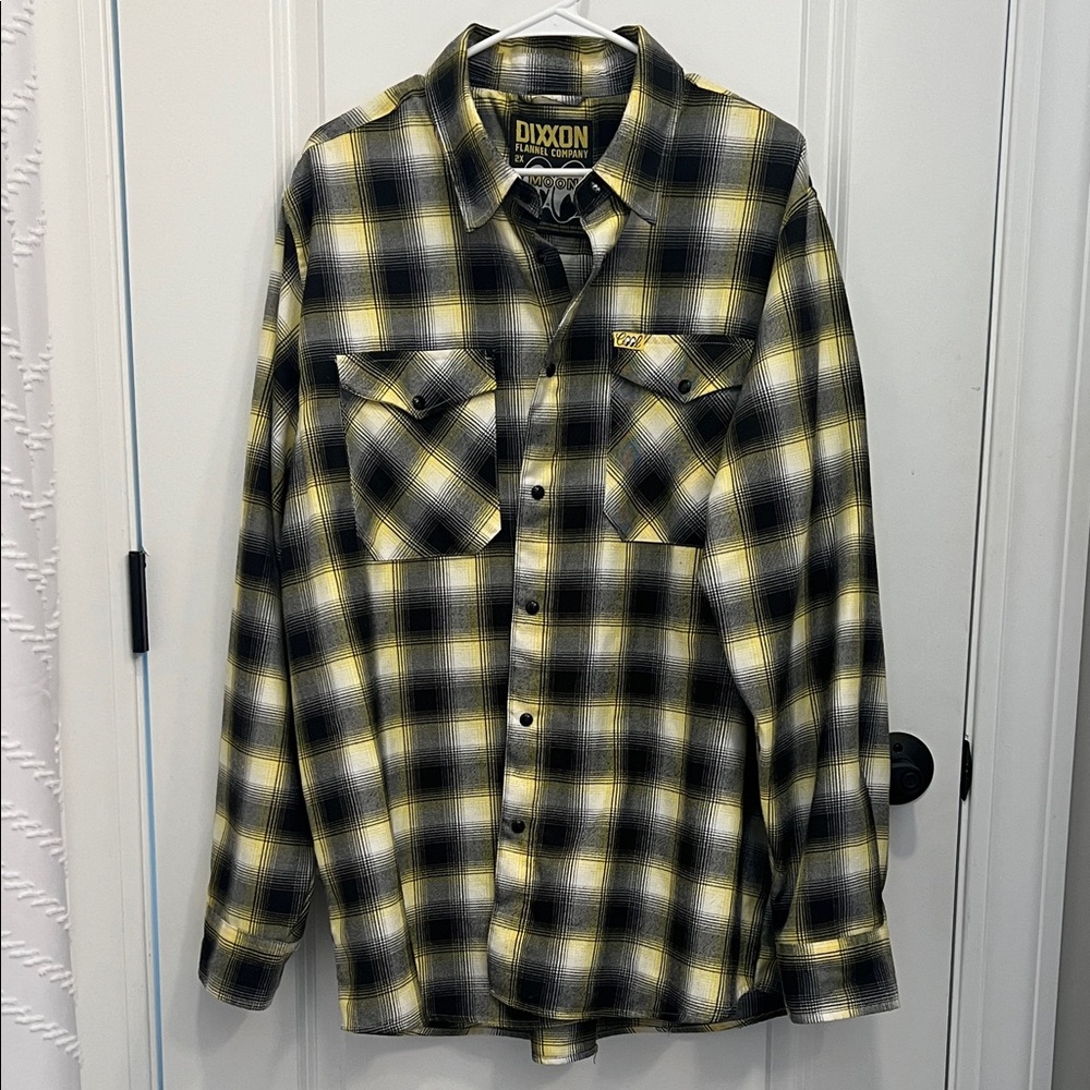 DIXXON Black and Yellow Flannel Shirt